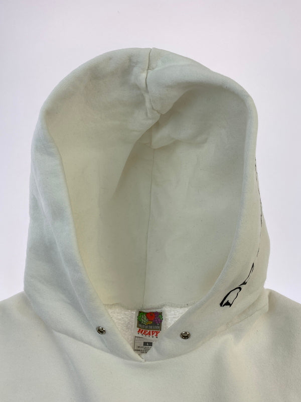 【中古品】【メンズ】 DRAGON ドラゴン 90S HOODIE 90年代 フーディー 龍 竜 デザイン パーカー メンズ トップス ヴィンテージ 146-260901-em-18-min サイズ：L カラー：ホワイト 万代Net店