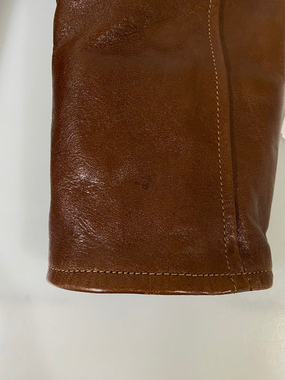 【中古品】【メンズ】 BUZZ RICKSON'S バズリクソンズ × WILLIAM GIBSON ウィリアム・ギブソン 63812 N-1 LEATHER JACKET レザージャケット メンズ アウター デッキジャケット ミリタリー 145-260901-em-33-min サイズ：36 カラー：ブラウン 万代Net店