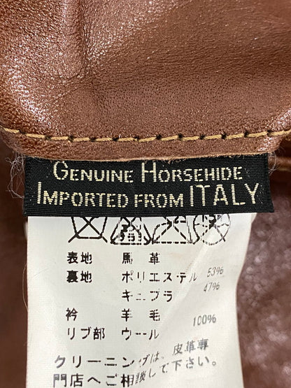 【中古品】【メンズ】 BUZZ RICKSON'S バズリクソンズ × WILLIAM GIBSON ウィリアム・ギブソン 63812 N-1 LEATHER JACKET レザージャケット メンズ アウター デッキジャケット ミリタリー 145-260901-em-33-min サイズ：36 カラー：ブラウン 万代Net店