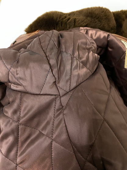 【中古品】【メンズ】 BUZZ RICKSON'S バズリクソンズ × WILLIAM GIBSON ウィリアム・ギブソン 63812 N-1 LEATHER JACKET レザージャケット メンズ アウター デッキジャケット ミリタリー 145-260901-em-33-min サイズ：36 カラー：ブラウン 万代Net店