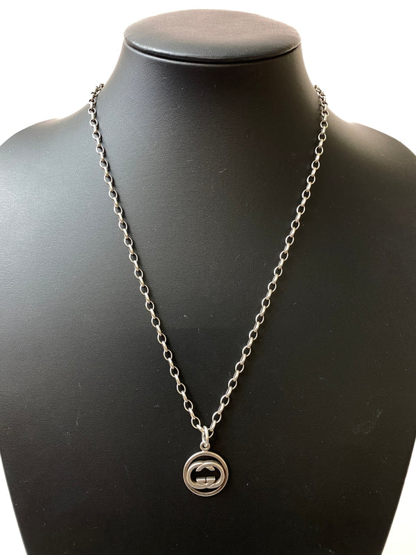 【中古品】【メンズ/レディース】 GUCCI グッチ NECKLACE 1561FI SV925 インターロッキングG ネックレス アクセサリー 182-260905-yn-12-min カラー：シルバー 万代Net店