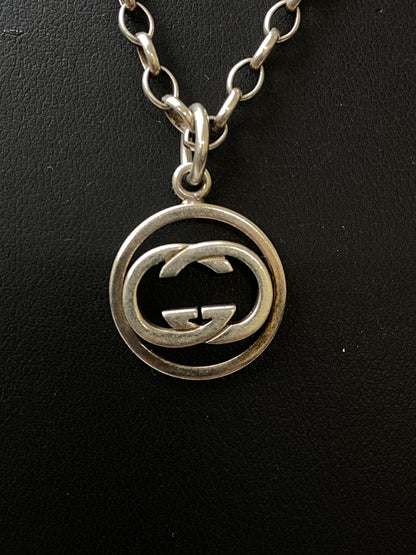 【中古品】【メンズ/レディース】 GUCCI グッチ NECKLACE 1561FI SV925 インターロッキングG ネックレス アクセサリー 182-260905-yn-12-min カラー：シルバー 万代Net店