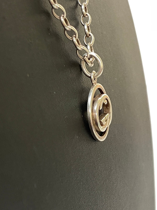 【中古品】【メンズ/レディース】 GUCCI グッチ NECKLACE 1561FI SV925 インターロッキングG ネックレス アクセサリー 182-260905-yn-12-min カラー：シルバー 万代Net店