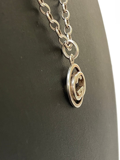 【中古品】【メンズ/レディース】 GUCCI グッチ NECKLACE 1561FI SV925 インターロッキングG ネックレス アクセサリー 182-260905-yn-12-min カラー：シルバー 万代Net店
