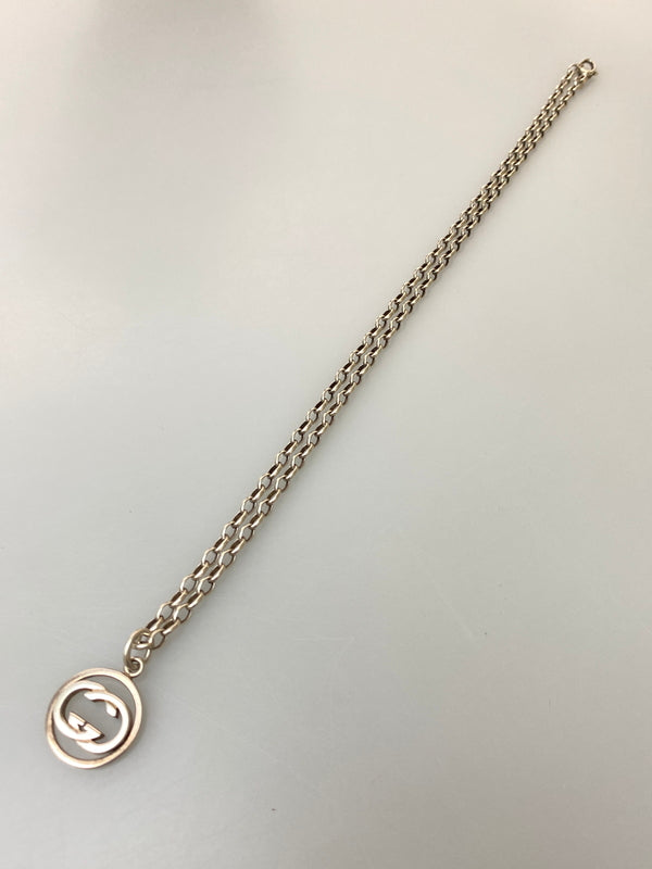 【中古品】【メンズ/レディース】 GUCCI グッチ NECKLACE 1561FI SV925 インターロッキングG ネックレス アクセサリー 182-260905-yn-12-min カラー：シルバー 万代Net店
