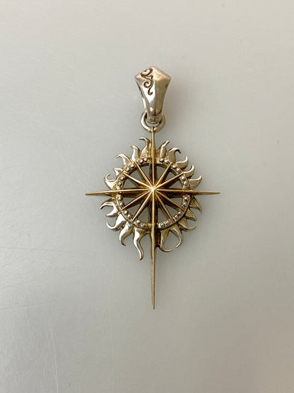 【中古品】【メンズ】 SAAD サード PENDANT TOP 925 K18GP サンシンボル ペンダントトップ アクセサリー 191-260905-yn-09-min カラー：シルバー 万代Net店