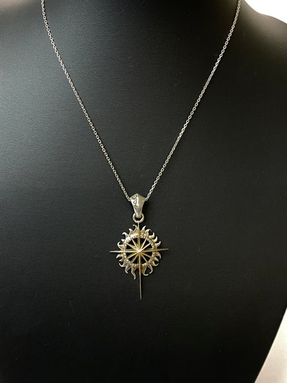 【中古品】【メンズ】 SAAD サード PENDANT TOP 925 K18GP サンシンボル ペンダントトップ アクセサリー 191-260905-yn-09-min カラー：シルバー 万代Net店
