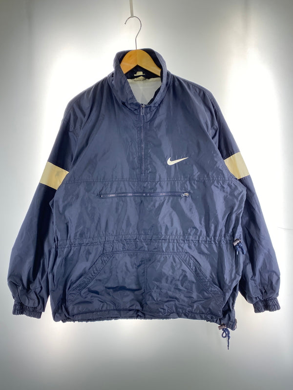 【中古品】【メンズ】 NIKE ナイキ 90-00S NYLON PULLOVER JACKET 90年代 00年代 ナイロン プルオーバー ジャケット メンズ アウター ヴィンテージ 146-260901-em-21-min サイズ：L カラー：ネイビー 万代Net店