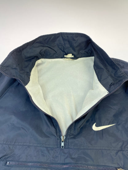 【中古品】【メンズ】 NIKE ナイキ 90-00S NYLON PULLOVER JACKET 90年代 00年代 ナイロン プルオーバー ジャケット メンズ アウター ヴィンテージ 146-260901-em-21-min サイズ：L カラー：ネイビー 万代Net店