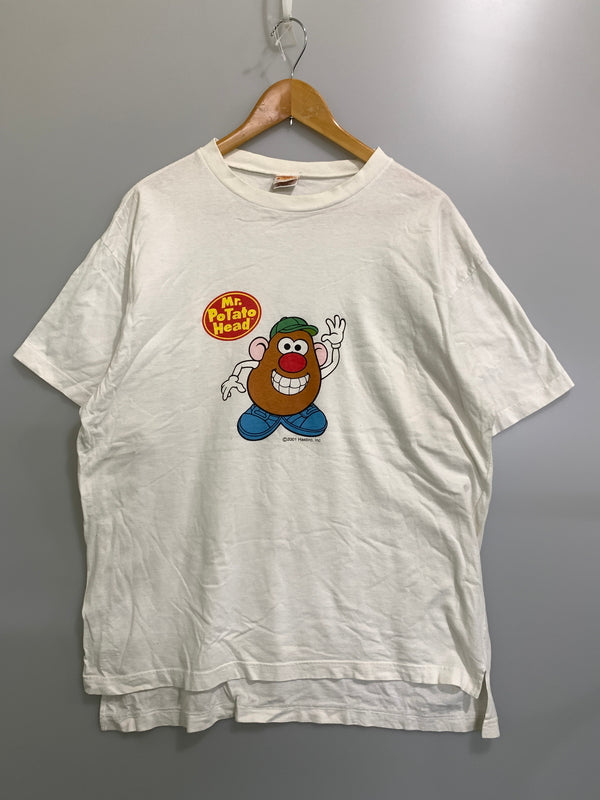 【現状渡し品】【メンズ】 MR.POTATO HEAD ミスターポテトヘッド 00's CHARACTER PLINT S/S TEE 2000年代 プリント ショートスリーブTシャツ 半袖Tシャツ トップス 146-260831-yn-21-min サイズ：L/XL カラー：ホワイト 万代Net店