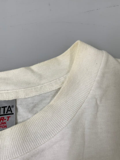 【現状渡し品】【メンズ】 ONIEITA オニータ 90's CHRISTIANITY DEVIL PRINT S/S TEE 90年代 プリント ショートスリーブTシャツ 半袖Tシャツ トップス 146-260831-yn-18-min サイズ：XL（46-48） カラー：ホワイト 万代Net店