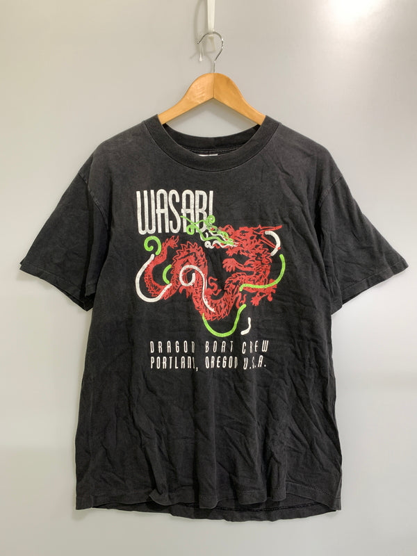 【中古品】【メンズ】 ONEITA オニータ 90S DRAGON PRINT S/S TEE 90年代 ドラゴン プリント ショートスリーブ Tシャツ メンズ トップス ヴィンテージ 146-260901-em-09-min サイズ：L（42-44） カラー：ブラック 万代Net店
