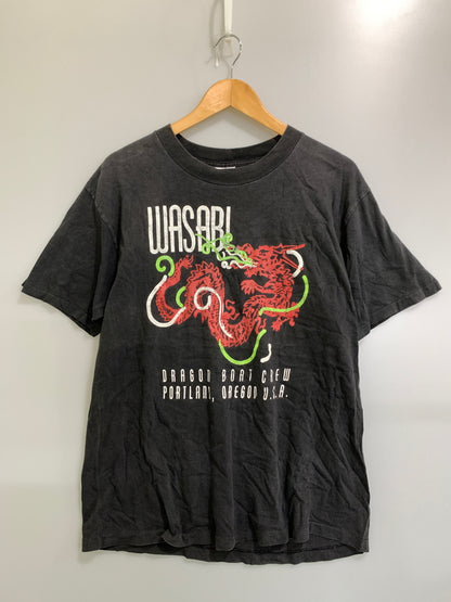【中古品】【メンズ】 ONEITA オニータ 90S DRAGON PRINT S/S TEE 90年代 ドラゴン プリント ショートスリーブ Tシャツ メンズ トップス ヴィンテージ 146-260901-em-09-min サイズ：L（42-44） カラー：ブラック 万代Net店