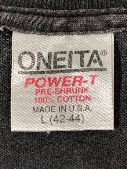 【中古品】【メンズ】 ONEITA オニータ 90S DRAGON PRINT S/S TEE 90年代 ドラゴン プリント ショートスリーブ Tシャツ メンズ トップス ヴィンテージ 146-260901-em-09-min サイズ：L（42-44） カラー：ブラック 万代Net店