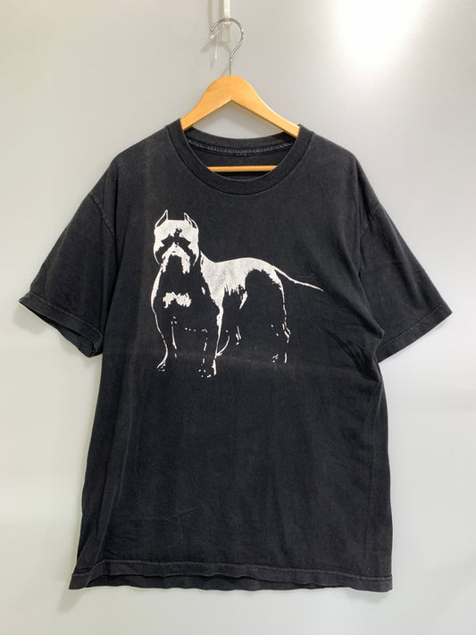 【現状渡し品】【メンズ】 ALSTYLE オールスタイル 00S VINTAGE DOG PLINT S/S TEE ヴィンテージ ドッグ プリント ショートスリーブ Tシャツ 半袖 メンズ トップス 146-260901-em-08-min カラー：ブラック 万代Net店