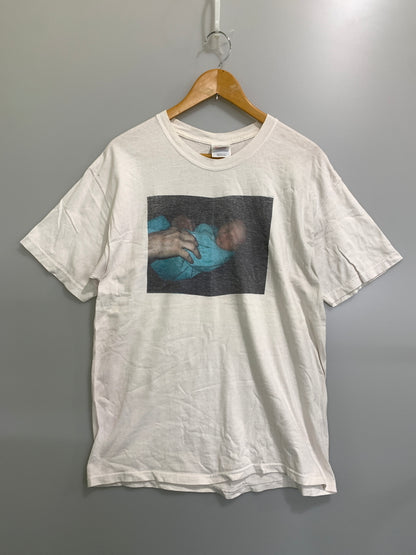 【中古品】【メンズ】 HANES ヘインズ BABY FACE S/S TEE ベビーフェイス ショートスリーブ Tシャツ メンズ トップス 半袖 146-260901-em-06-min サイズ：L（42-44） カラー：ホワイト 万代Net店