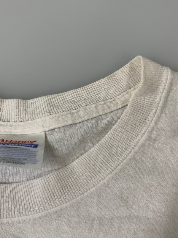 【中古品】【メンズ】 HANES ヘインズ BABY FACE S/S TEE ベビーフェイス ショートスリーブ Tシャツ メンズ トップス 半袖 146-260901-em-06-min サイズ：L（42-44） カラー：ホワイト 万代Net店