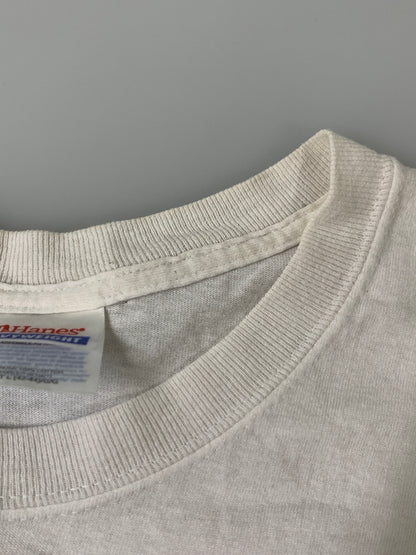 【中古品】【メンズ】 HANES ヘインズ BABY FACE S/S TEE ベビーフェイス ショートスリーブ Tシャツ メンズ トップス 半袖 146-260901-em-06-min サイズ：L（42-44） カラー：ホワイト 万代Net店