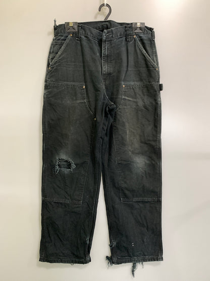 【現状渡し品】【メンズ】 CARHARTT カーハート DOUBLE KNEE WORK PANTS B136-BLK ダブルニー ワークパンツ ボトムス 157-260831-yn-24-min サイズ：36×30 カラー：ブラック 万代Net店