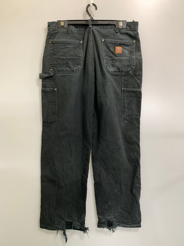 【現状渡し品】【メンズ】 CARHARTT カーハート DOUBLE KNEE WORK PANTS B136-BLK ダブルニー ワークパンツ ボトムス 157-260831-yn-24-min サイズ：36×30 カラー：ブラック 万代Net店