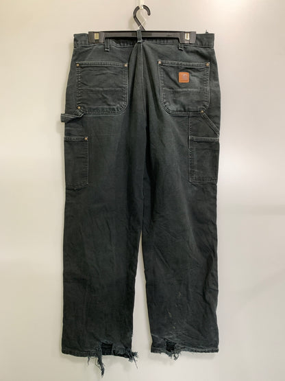 【現状渡し品】【メンズ】 CARHARTT カーハート DOUBLE KNEE WORK PANTS B136-BLK ダブルニー ワークパンツ ボトムス 157-260831-yn-24-min サイズ：36×30 カラー：ブラック 万代Net店