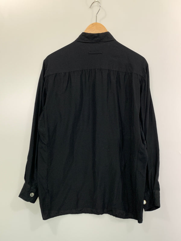 【中古品】【メンズ】 JEAN PAUL GAULTIER HOMME ジャンポール ゴルチエ オム RAYON SILK LS SHIRT レーヨン シルク ロングスリーブ シャツ 長袖 シャツ 141-260903-hu-21-min サイズ：48 カラー：ブラック 万代Net店