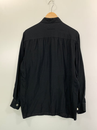 【中古品】【メンズ】 JEAN PAUL GAULTIER HOMME ジャンポール ゴルチエ オム RAYON SILK LS SHIRT レーヨン シルク ロングスリーブ シャツ 長袖 シャツ 141-260903-hu-21-min サイズ：48 カラー：ブラック 万代Net店