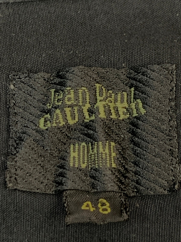 【中古品】【メンズ】 JEAN PAUL GAULTIER HOMME ジャンポール ゴルチエ オム RAYON SILK LS SHIRT レーヨン シルク ロングスリーブ シャツ 長袖 シャツ 141-260903-hu-21-min サイズ：48 カラー：ブラック 万代Net店