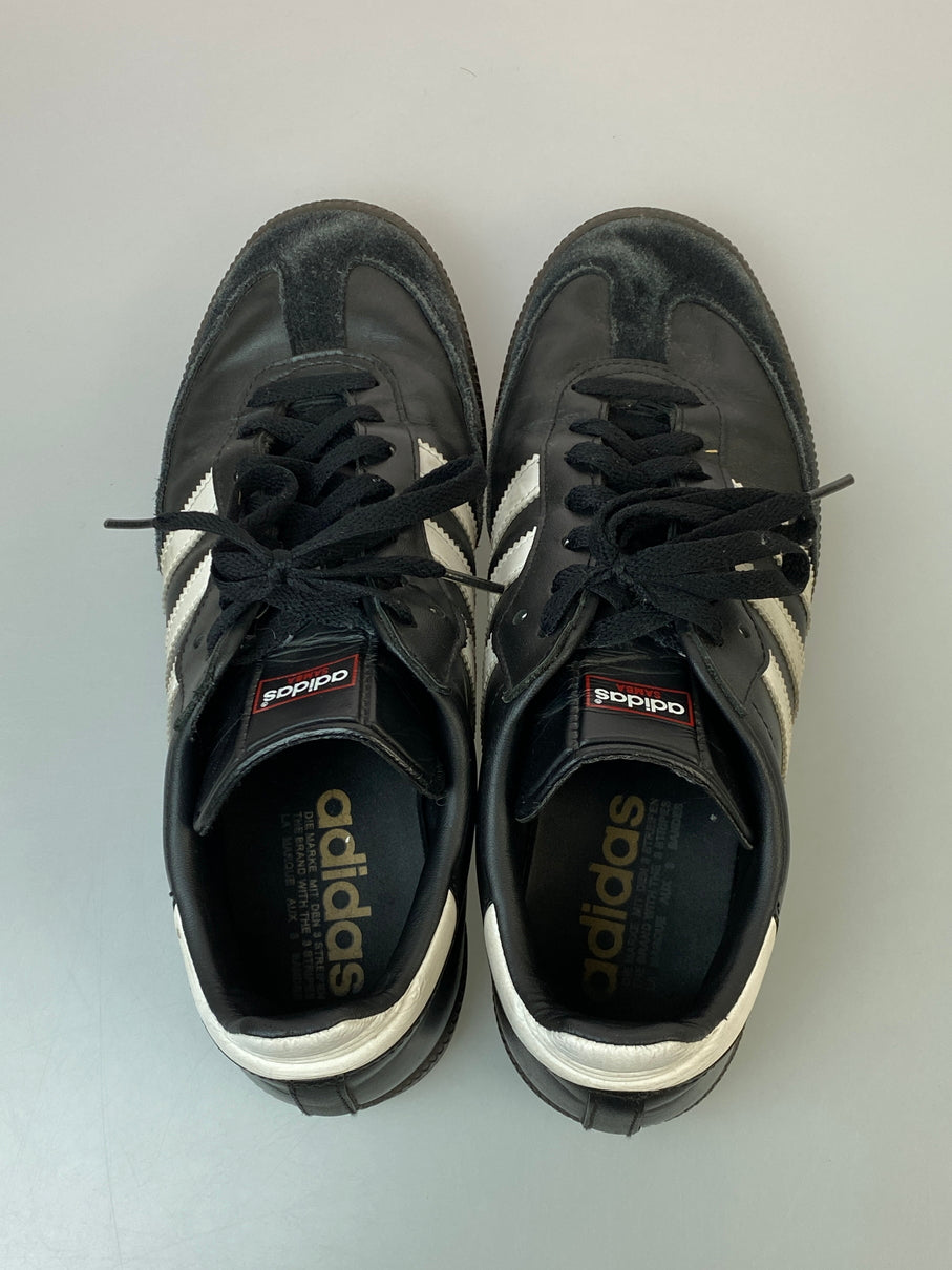 【中古品】【メンズ】 ADIDAS アディダス SAMBA LEATHER BLACK A019000 サンバ レザー コアブラック スニーカー メンズ シューズ 靴 161-260830-em-32-min サイズ：27.0 カラー：ブラック 万代Net店