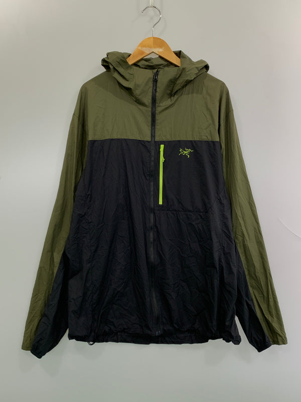 【中古品】【メンズ】 ARC’TERYX アークテリクス SQUAMISH HOODY X000010276 スコーミッシュ フーディ ライトアウター 145-260903-hu-20-min サイズ：XL カラー：カーキグリーン/ブラック 万代Net店