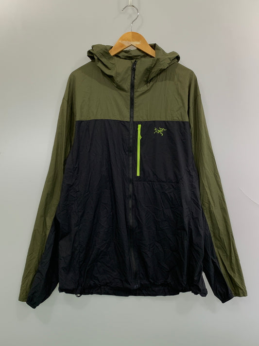 【中古品】【メンズ】 ARC’TERYX アークテリクス SQUAMISH HOODY X000010276 スコーミッシュ フーディ ライトアウター 145-260903-hu-20-min サイズ：XL カラー：カーキグリーン/ブラック 万代Net店