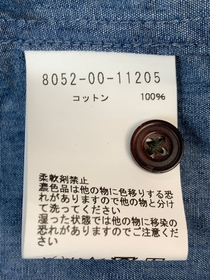 【中古品】【メンズ】 NIGEL CABOURN ナイジェルケーボン OPEN COLLAR SHIRT オープンカラーシャツ 8052-00-11205 半袖 シャツ ショートスリーブ 145-260903-hu-22-min サイズ：50 カラー：ブルー系 万代Net店