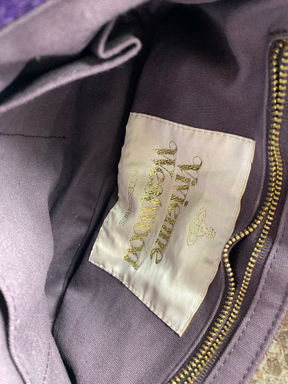 【中古品】【レディース】 VIVIENNE WESTWOOD ヴィヴィアンウエストウッド SHOULDER BAG チェーン ショルダーバッグ カバン 188-260907-yn-09-min カラー：パープル/ベージュ/ブラウン 万代Net店