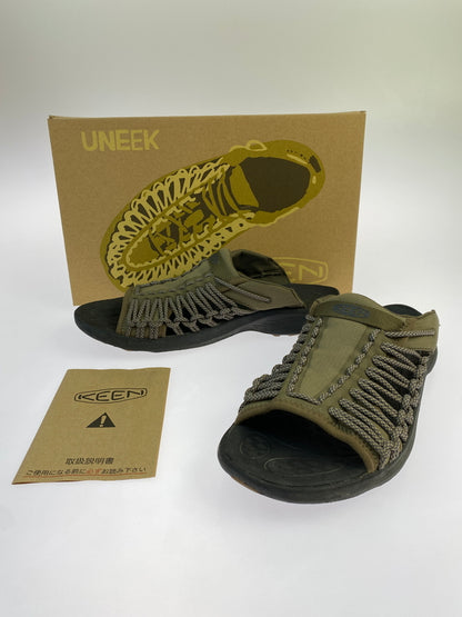 【中古品】【メンズ】 KEEN キーン 1027183 UNEEK SNK SLIDE SANDAL ユニーク スニーク スライド サンダル 靴 165-260902-jt-30-min サイズ：US 9.5 27.5cm カラー：オリーブ 万代Net店