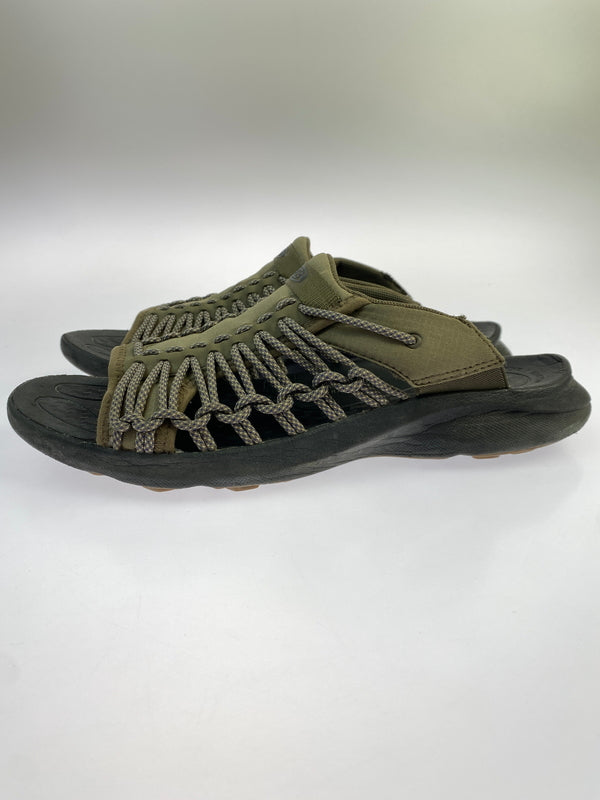 【中古品】【メンズ】 KEEN キーン 1027183 UNEEK SNK SLIDE SANDAL ユニーク スニーク スライド サンダル 靴 165-260902-jt-30-min サイズ：US 9.5 27.5cm カラー：オリーブ 万代Net店