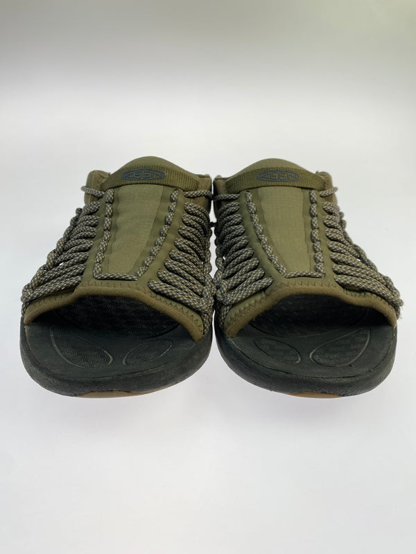 【中古品】【メンズ】 KEEN キーン 1027183 UNEEK SNK SLIDE SANDAL ユニーク スニーク スライド サンダル 靴 165-260902-jt-30-min サイズ：US 9.5 27.5cm カラー：オリーブ 万代Net店