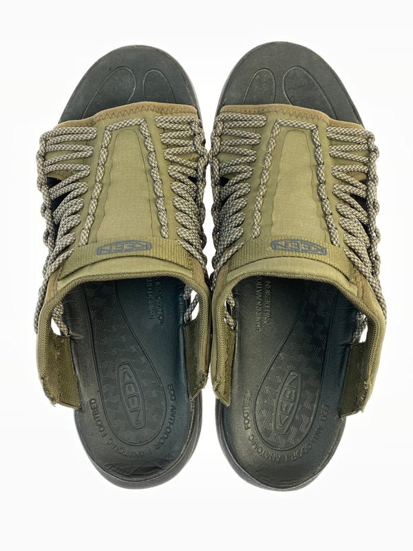 【中古品】【メンズ】 KEEN キーン 1027183 UNEEK SNK SLIDE SANDAL ユニーク スニーク スライド サンダル 靴 165-260902-jt-30-min サイズ：US 9.5 27.5cm カラー：オリーブ 万代Net店