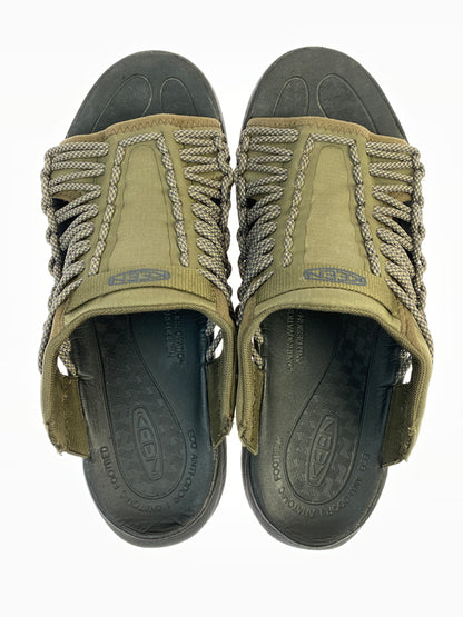 【中古品】【メンズ】 KEEN キーン 1027183 UNEEK SNK SLIDE SANDAL ユニーク スニーク スライド サンダル 靴 165-260902-jt-30-min サイズ：US 9.5 27.5cm カラー：オリーブ 万代Net店