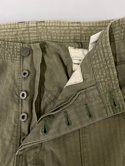 【中古品】【メンズ】 SASSAFRAS ササフラス MILITARY PANTS ミリタリー パンツ メンズ ボトムス 155-260904-em-22-min サイズ：M カラー：ライトオリーブ 万代Net店