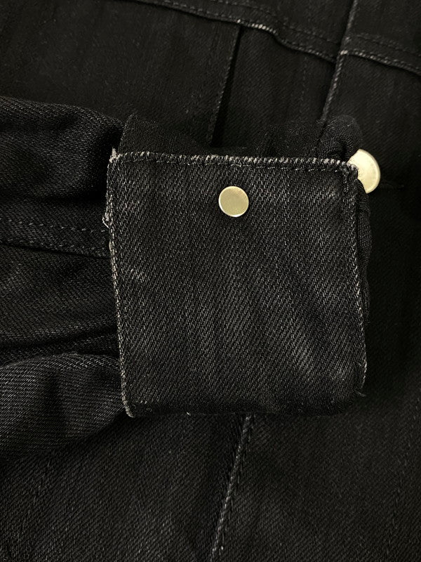 【中古品】【メンズ】 RAF SIMONS ラフシモンズ JOY DIVISION OVERSIZE DENIM JACKET 181-723 18SS ジョイ ディヴィジョン オーバーサイズ デニム ジャケット Gジャン パンクバンド 141-260901-em-32-min サイズ：S カラー：ブラック 万代Net店