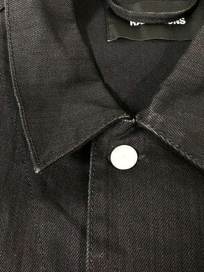 【中古品】【メンズ】 RAF SIMONS ラフシモンズ JOY DIVISION OVERSIZE DENIM JACKET 181-723 18SS ジョイ ディヴィジョン オーバーサイズ デニム ジャケット Gジャン パンクバンド 141-260901-em-32-min サイズ：S カラー：ブラック 万代Net店