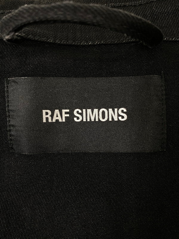 【中古品】【メンズ】 RAF SIMONS ラフシモンズ JOY DIVISION OVERSIZE DENIM JACKET 181-723 18SS ジョイ ディヴィジョン オーバーサイズ デニム ジャケット Gジャン パンクバンド 141-260901-em-32-min サイズ：S カラー：ブラック 万代Net店