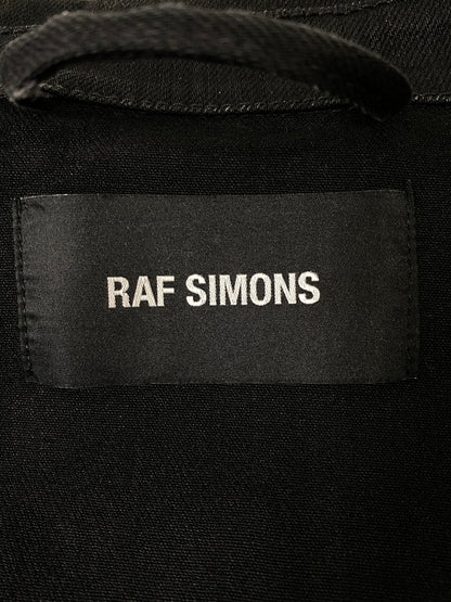 【中古品】【メンズ】 RAF SIMONS ラフシモンズ JOY DIVISION OVERSIZE DENIM JACKET 181-723 18SS ジョイ ディヴィジョン オーバーサイズ デニム ジャケット Gジャン パンクバンド 141-260901-em-32-min サイズ：S カラー：ブラック 万代Net店