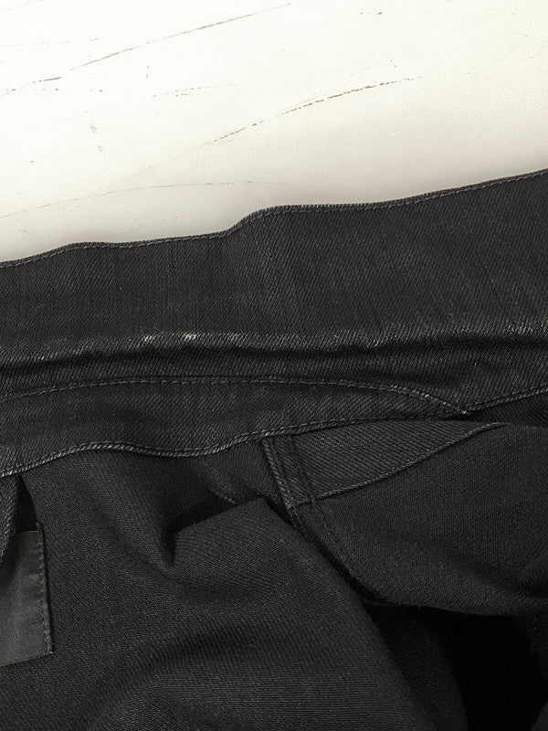 【中古品】【メンズ】 RAF SIMONS ラフシモンズ JOY DIVISION OVERSIZE DENIM JACKET 181-723 18SS ジョイ ディヴィジョン オーバーサイズ デニム ジャケット Gジャン パンクバンド 141-260901-em-32-min サイズ：S カラー：ブラック 万代Net店