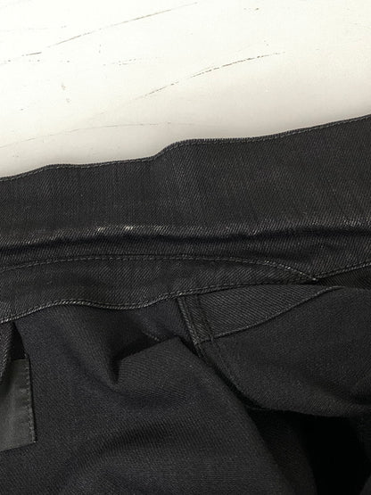 【中古品】【メンズ】 RAF SIMONS ラフシモンズ JOY DIVISION OVERSIZE DENIM JACKET 181-723 18SS ジョイ ディヴィジョン オーバーサイズ デニム ジャケット Gジャン パンクバンド 141-260901-em-32-min サイズ：S カラー：ブラック 万代Net店