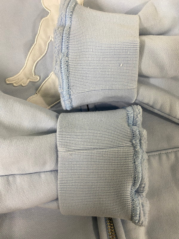 【中古品】【メンズ】 SUPREME シュプリーム × JORDAN ジョーダン HOODED SWEATSHIRT フーデッド スウェットシャツ メンズ ジップアップ フーディー 149-260901-em-35-min サイズ：L カラー：LIGHT BLUE 万代Net店