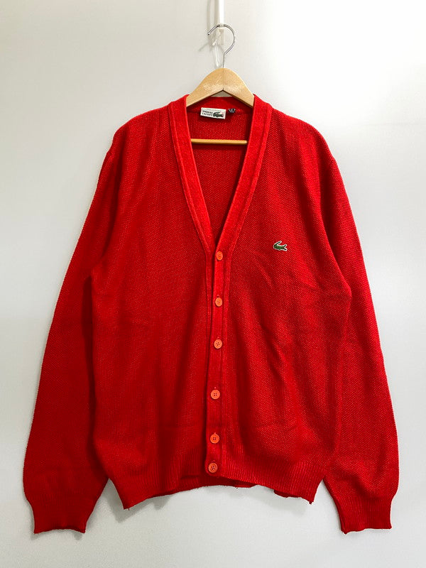 【現状渡し品】【メンズ】 LACOSTE ラコステ フランス製 CARDIGAN カーディガン メンズ トップス 146-260901-em-46-min サイズ：2 カラー：レッド 万代Net店