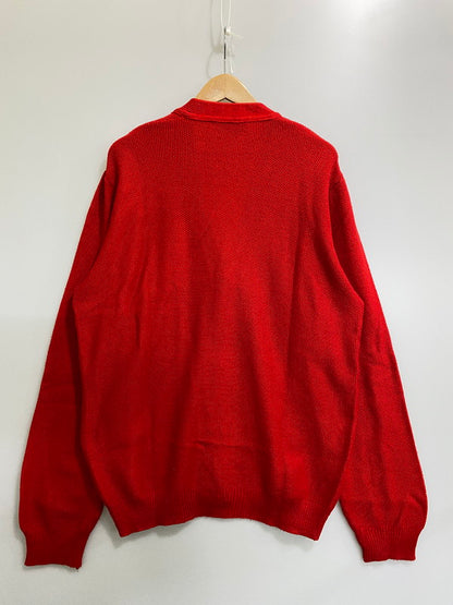 【現状渡し品】【メンズ】 LACOSTE ラコステ フランス製 CARDIGAN カーディガン メンズ トップス 146-260901-em-46-min サイズ：2 カラー：レッド 万代Net店
