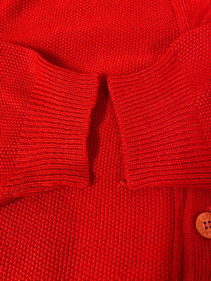 【現状渡し品】【メンズ】 LACOSTE ラコステ フランス製 CARDIGAN カーディガン メンズ トップス 146-260901-em-46-min サイズ：2 カラー：レッド 万代Net店