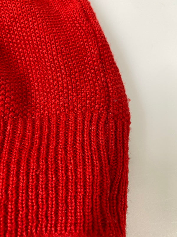 【現状渡し品】【メンズ】 LACOSTE ラコステ フランス製 CARDIGAN カーディガン メンズ トップス 146-260901-em-46-min サイズ：2 カラー：レッド 万代Net店